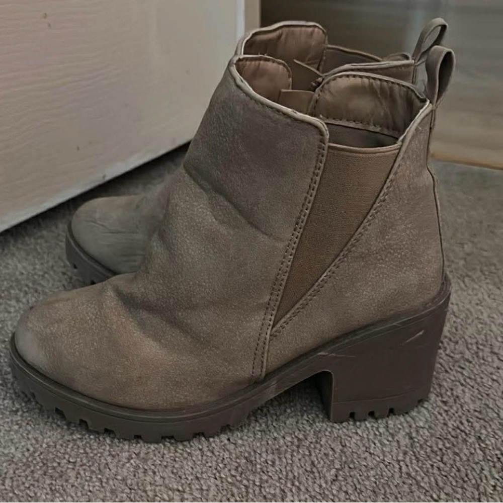 Stylish Taupe Ankle Booties
